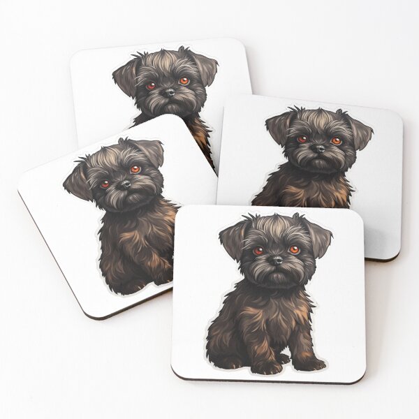Item preview, Cute Affenpinscher puppy // Affenpinscher puppy cute design // Affenpinscher Dog mats designed and sold by SMARTKIT  DESIGNAGENCY.
