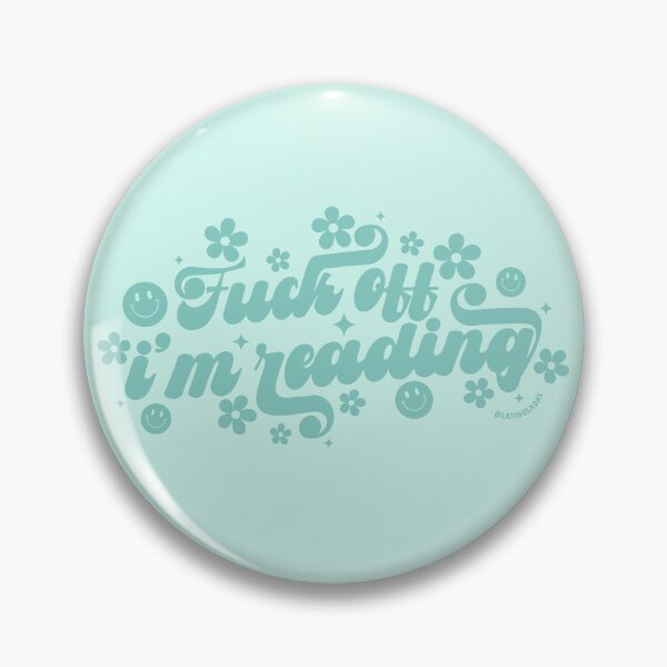 Item preview, Fuck Off I'm Reading / Smiley Faces Groovy Daisies Flowers in Pastel Blue Bookish Quotes Bibliophile Aesthetic Gifts Cute Kindle Decor Romance Slow Burn Tropes Tbr designed and sold by Latinoladas.