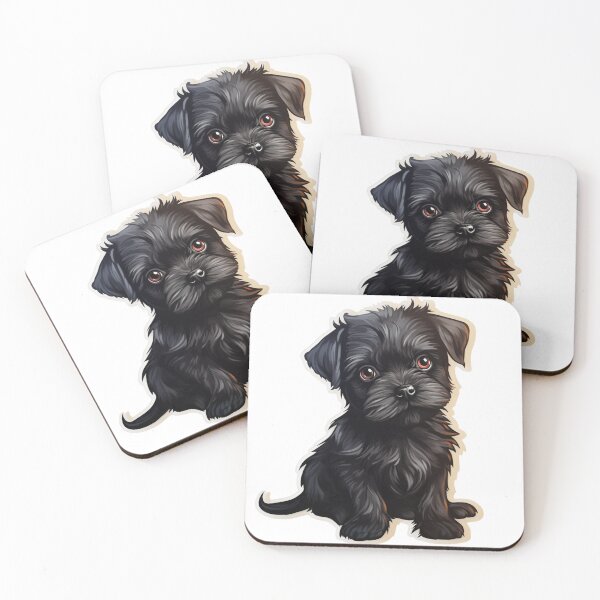 Item preview, Cute Affenpinscher puppy // Affenpinscher puppy cute design // Affenpinscher Dog mats designed and sold by SMARTKIT  DESIGNAGENCY.