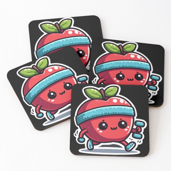 Item preview, Sweaty Kawaii Apple doing exercise designed and sold by BeardedTree.