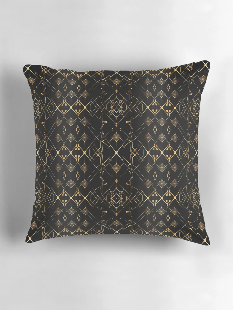 Thumbnail 3 of 4, Pillow, Abstract Rune Geometric Pattern designed and sold by DreamBackDrops.