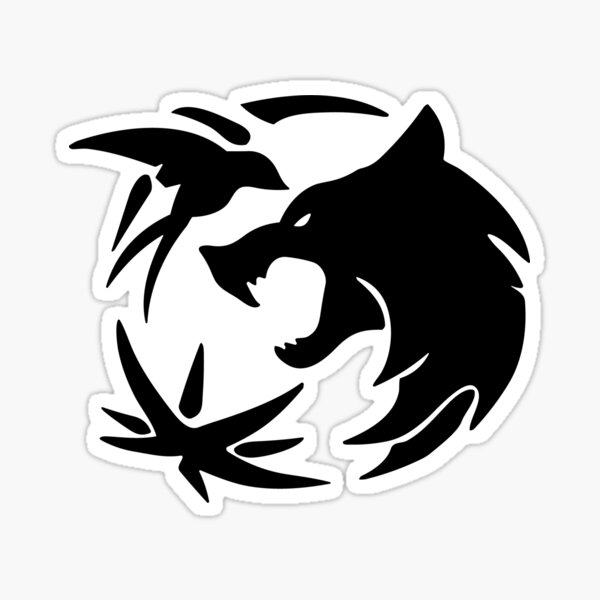 Aperçu de l'œuvre Le symbole du jeu Witcher Black créée et vendue par Kubala Designs.
