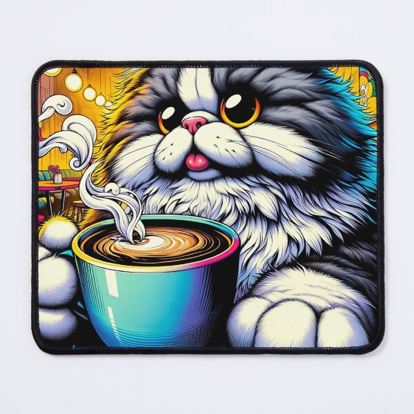 Item preview, Chonky cat with coffee designed and sold by ElianNB.