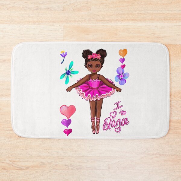 Item preview, Ballet Dancing African American ballerina cute black girl with brown skin I love to dance designed and sold by Artonmytee.