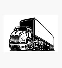 Cartoon semi truck Photographic Print