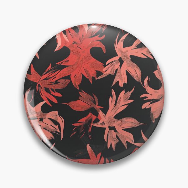 Artikelvorschau, Red Leaf Expressionist Botanical Pattern entworfen und verkauft von DreamBackDrops.