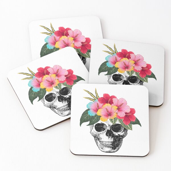 Item preview, Exotic flowers skull designed and sold by LaylaEvans1.