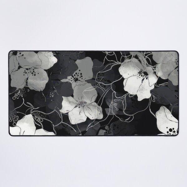 Item preview, Black and White Flowers Cottagecore Seamless Pattern designed and sold by momosstyle.