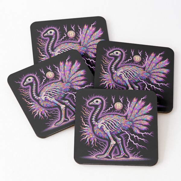 Item preview, "Mystic Lightning: Skull Ostrich with BTC" designed and sold by zzz888.