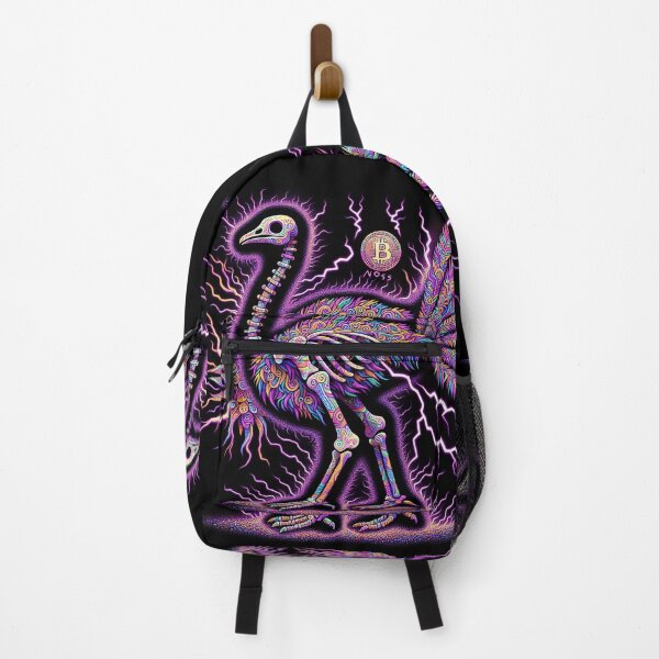 Item preview, "Mystic Lightning: Skull Ostrich with BTC" designed and sold by zzz888.