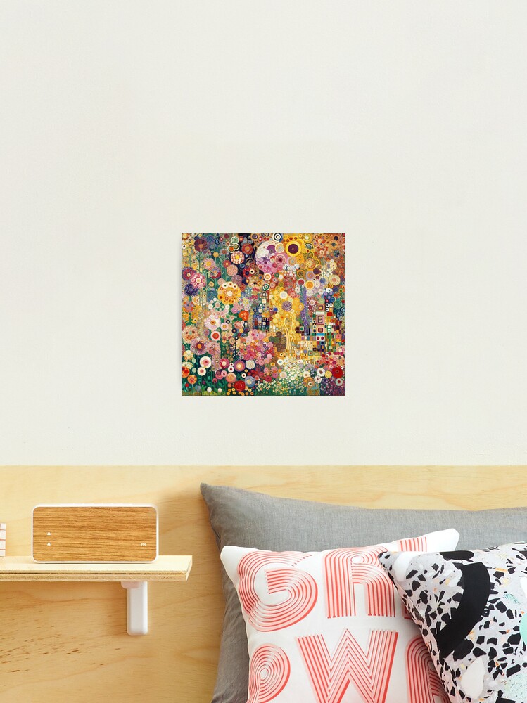 Thumbnail 2 of 3, Photographic Print, Gustav Klimt Flowers designed and sold by maniacfitness.