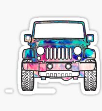 Aquarell Jeep Sticker