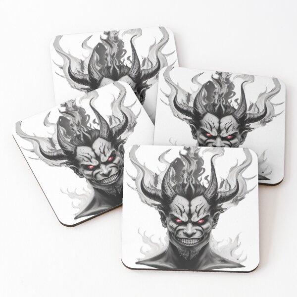 Item preview, Portrait of devil devil demon burning fire designed and sold by Frostquest.
