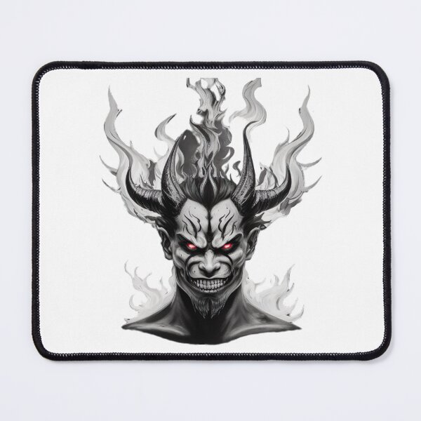 Item preview, Portrait of devil devil demon burning fire designed and sold by Frostquest.