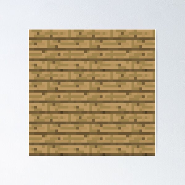 Item preview, Minecraft Wooden Planks Block Funny Meme Pixel Art designed and sold by Kubala Designs.