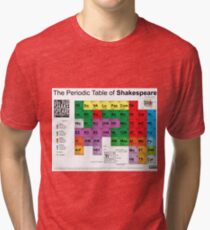 The Periodic Table of Shakespeare (v2) Tri-blend T-Shirt