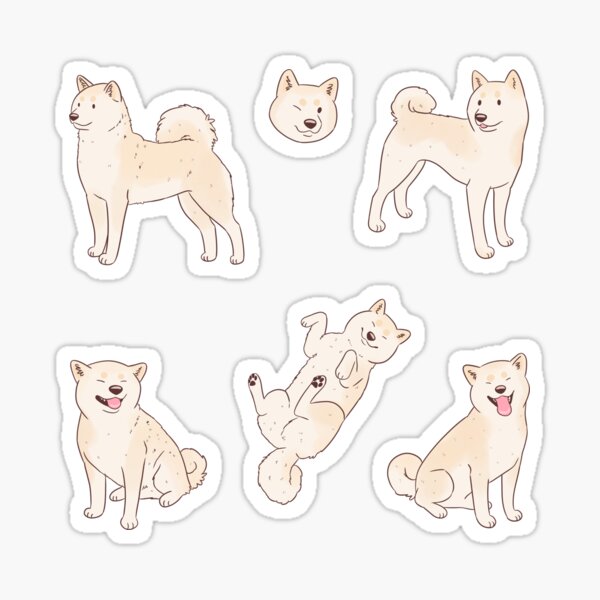 Item preview, Cute cream shiba inu dog pack designed and sold by Yaragold.
