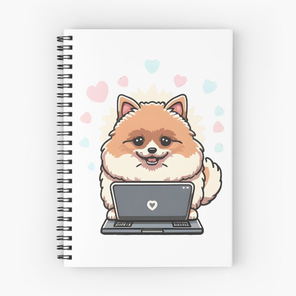 Item preview, Pomeranian with laptop designed and sold by Blemenowo.