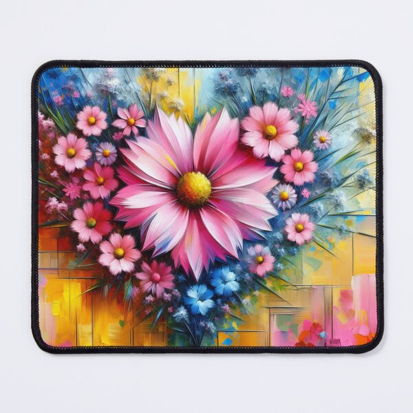 Item preview, Painterly Pink And Blue Flower heart designed and sold by PainterlyPlay.