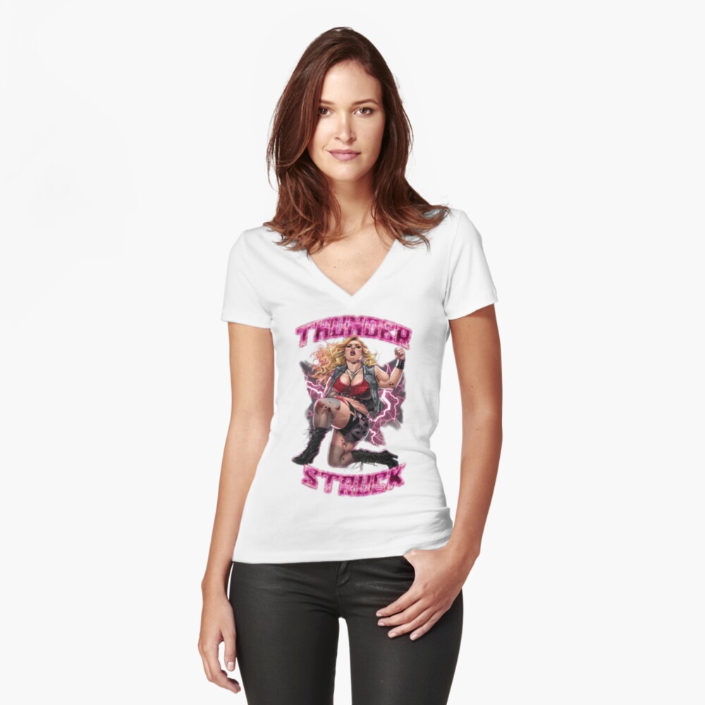 Item preview, Fitted V-Neck T-Shirt designed and sold by vieke.