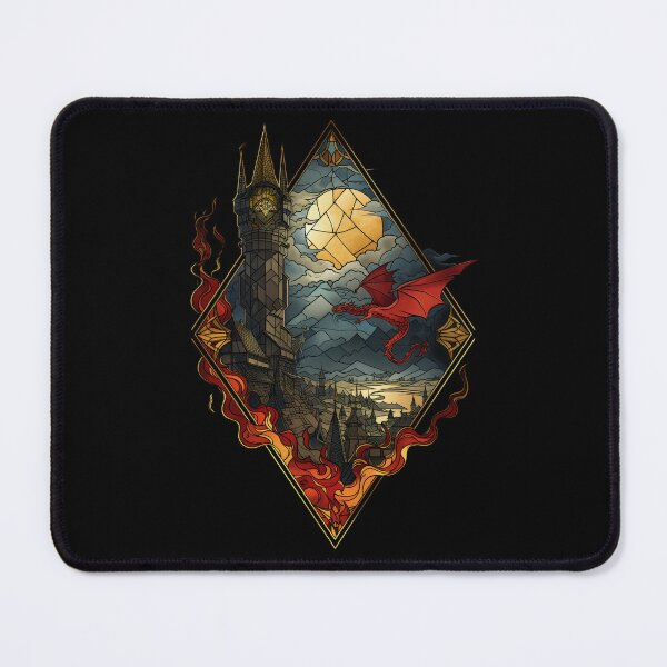 Item preview, The Dragon's Rage - Diamond Frame - Stained Glass - Fantasy designed and sold by Fenay Designs.