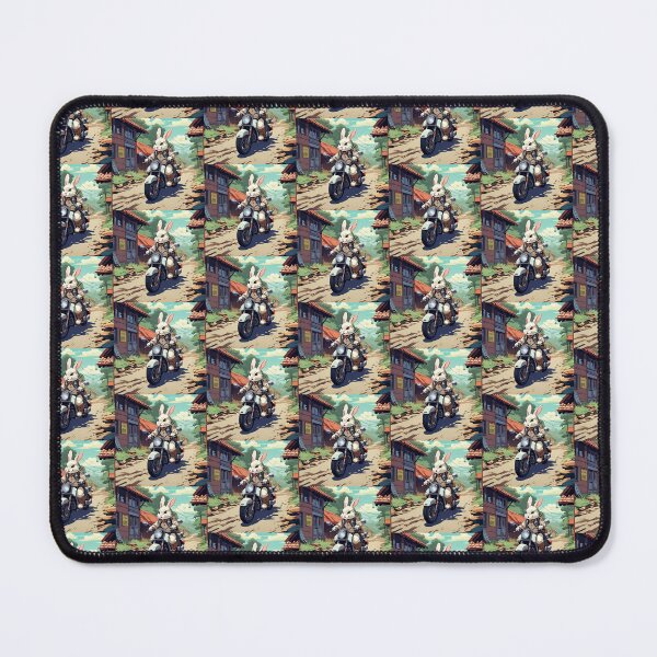 Item preview, RABBIT & MOTORCYCLE designed and sold by AmazingBackDrop.
