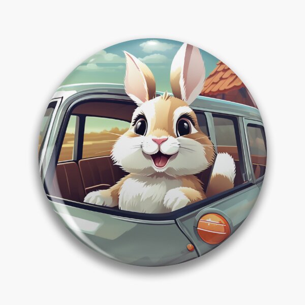 Item preview, RABBIT & CAR designed and sold by AmazingBackDrop.
