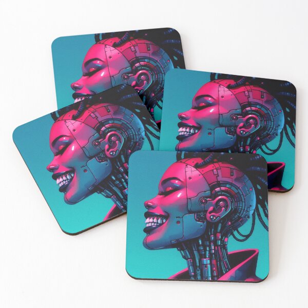 Item preview, Cyberpunk Afro-American Girl Smiles Evilly designed and sold by RESToRAPTOR.