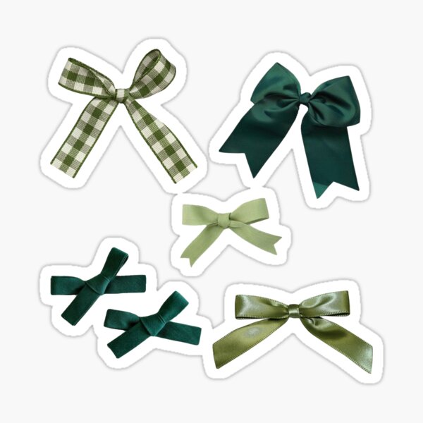 Item preview, Green bows designed and sold by vanillavamp.