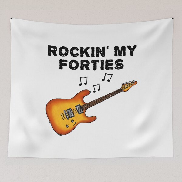 Item preview, Rockin' My Forties Electric Guitar Guitarist 40th Birthday designed and sold by doodlerob.