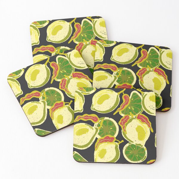 Item preview, Texture Crayon Lemons Limes Pattern designed and sold by NayaChu.
