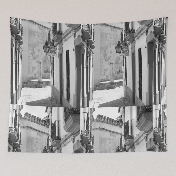 Item preview, Narrow Oldtown Passage Cordoba Black and White Vertical designed and sold by eddiebarronshop.