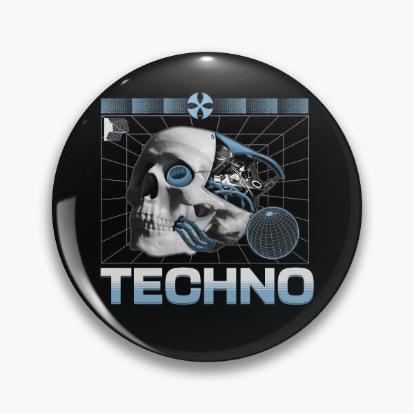 Item preview, TECHNO  - Techno Head (White)  designed and sold by Discothreadz.