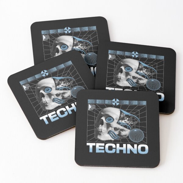 Item preview, TECHNO  - Techno Head (White)  designed and sold by Discothreadz.