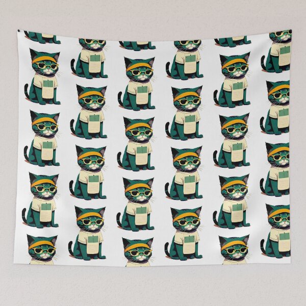 Item preview, cat with glasses designed and sold by Henrique1801.