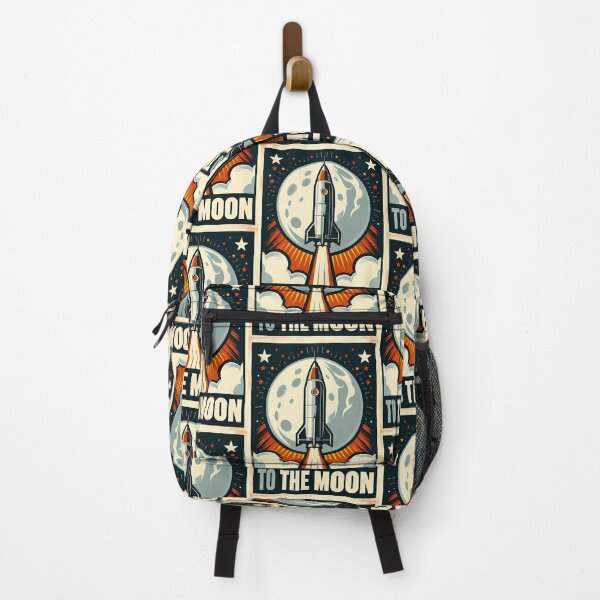 Item preview, To the Moon! A Retro Space Poster designed and sold by DethLock.