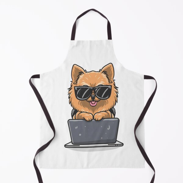Item preview, Pomeranian with Sunglasses and laptop designed and sold by Blemenowo.