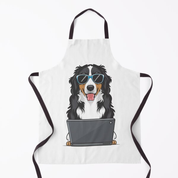 Item preview, Bernese Mountain Dog with Sunglasses and laptop designed and sold by Blemenowo.