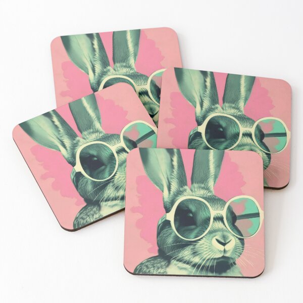 Item preview, Sassy Shades: Bunny in Pink Radiance designed and sold by EmeraldeaArt.