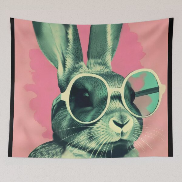 Item preview, Sassy Shades: Bunny in Pink Radiance designed and sold by EmeraldeaArt.
