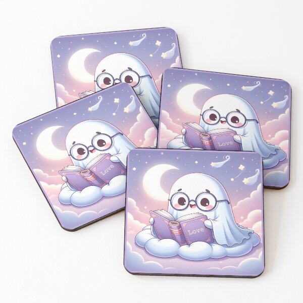 Item preview, Cute sheet Ghost Reading a Book designed and sold by Unitepeople.