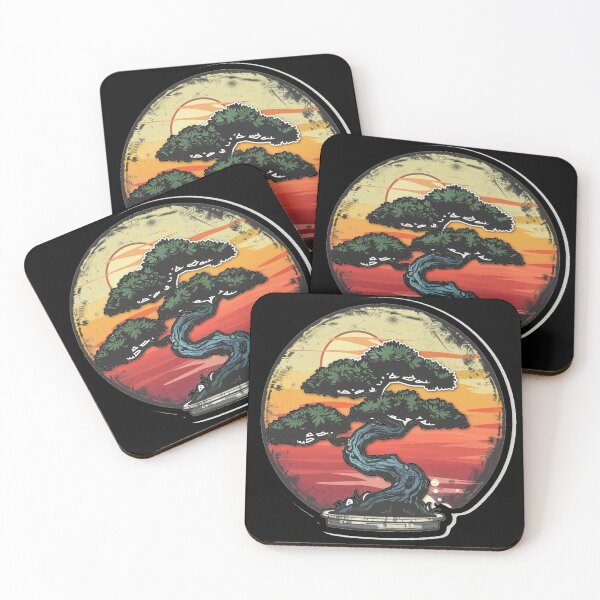 Item preview, Bonsai tree retro sunset designed and sold by SmileshareShop.