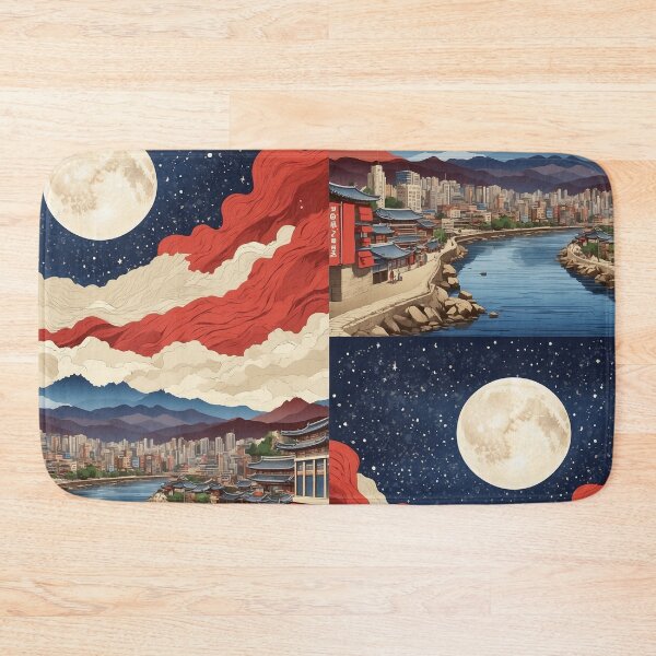 Item preview, Suwon South Korea Starry Night Tourism Vintage Travel Poster designed and sold by TravelersGems.