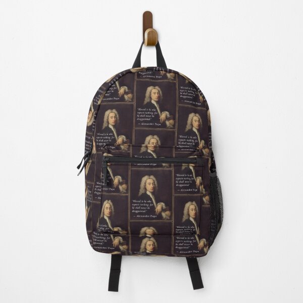 Item preview, Alexander Pope portrait and quote: Blessed is he who expects nothing, for he shall never be disappointed. designed and sold by artbleed.