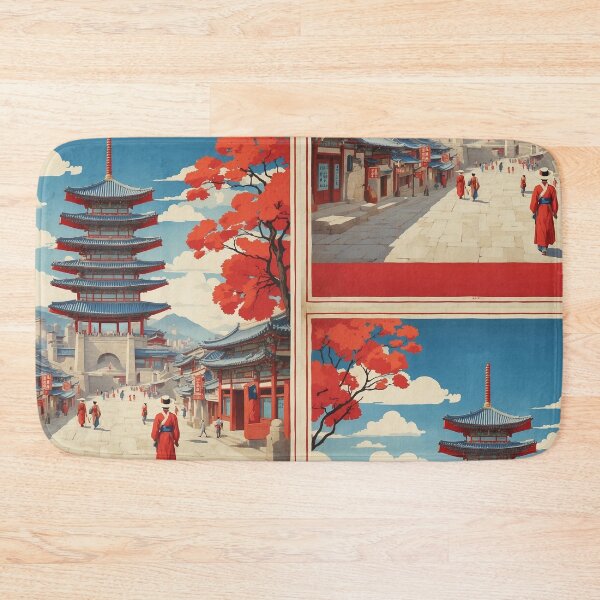 Item preview, Suwon South Korea Tourism Vintage Travel Poster 4 designed and sold by TravelersGems.
