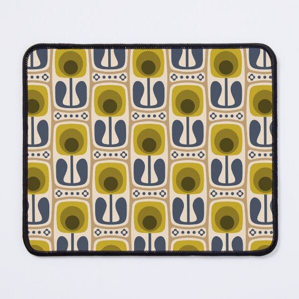 Item preview, KF 0207 F - Vintage Retro 70s Pattern in Green Cream designed and sold by KhakiFinch.