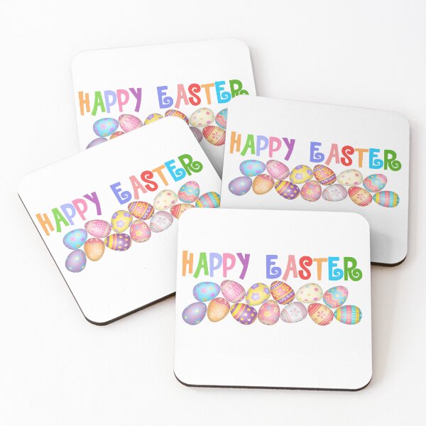 Item preview, Colorful Happy Easter Greeting with Decorated Eggs designed and sold by Hill Strom.