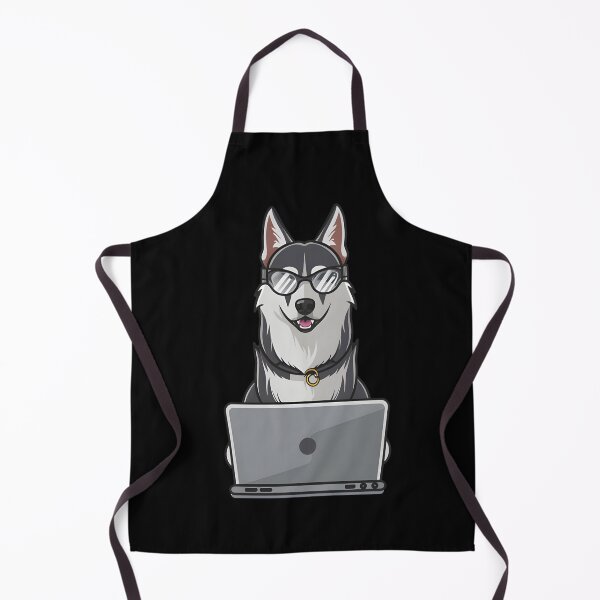 Item preview, Siberian Husky with Sunglasses and laptop designed and sold by Blemenowo.