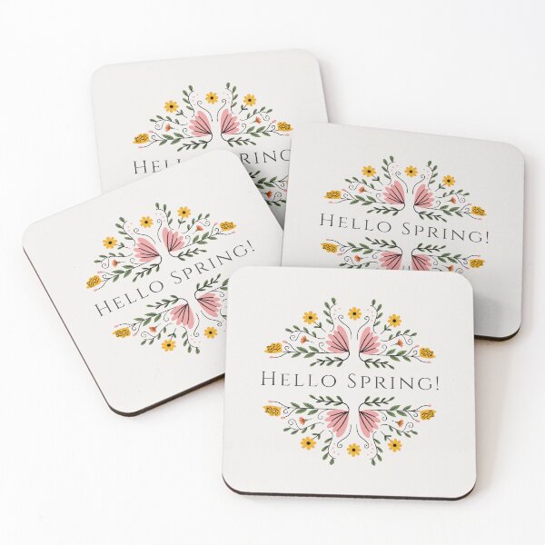 Item preview, Hello spring floral minimal designed and sold by Sleek Sketch Studio.