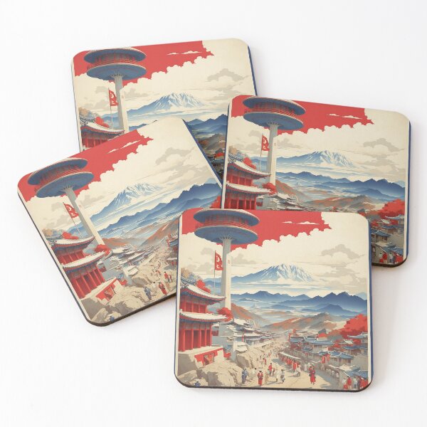 Item preview, Uijeongbu South Korea Tourism Vintage Travel Poster designed and sold by TravelersGems.